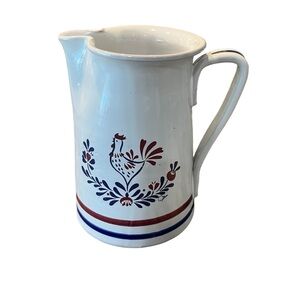 Country Cuisine Soltera Rooster Pitcher Made in Italy 7”